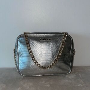 Victorias Secret Metallic Silver Crossbody Small